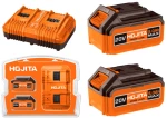 Σετ μπαταρίας HOJITA 2x5.0Ah 20V & Διπλός φορτιστής 4Α
