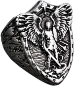 Δαχτυλίδι Ατσάλι Αρχάγγελος Μιχαήλ - 23mm