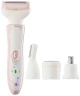 Ξυριστική μηχανή προσώπου-σώματος - 4 in 1 - KM-7114 - Kemei - White/Light pink