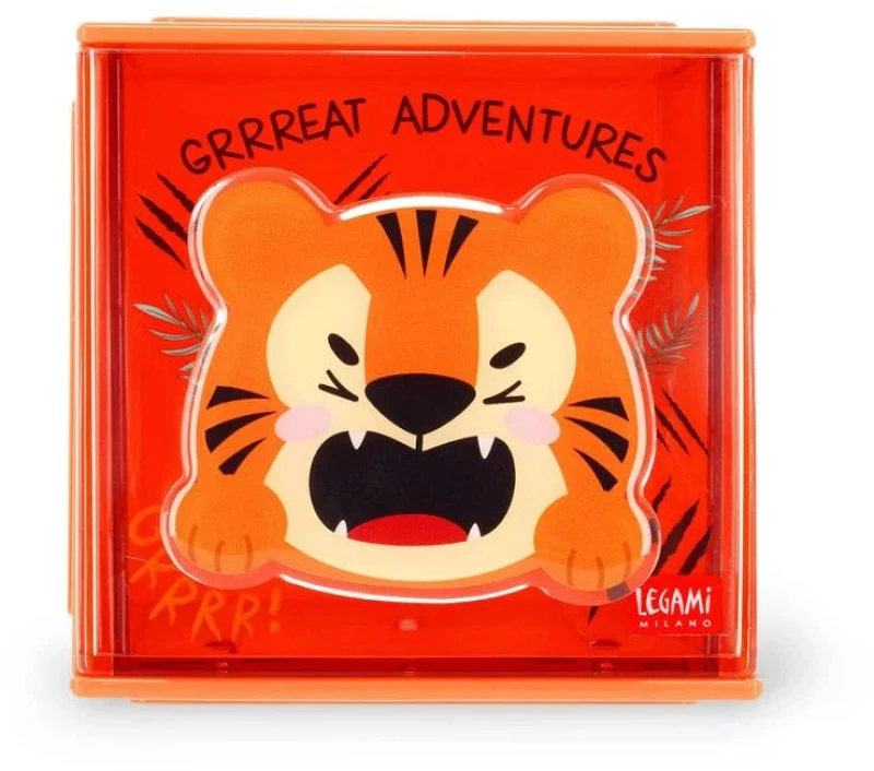 Κουτί Αποθήκευσης Γραφείου Legami Tiger Πορτοκαλί SBX0004