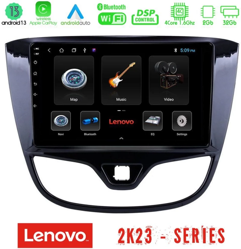 Lenovo car pad Opel Karl 2017-2019 4core Android 13 2+32gb Navigation Multimedia Tablet 9" u-len-Op1060