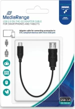 MediaRange Μετατροπέας micro USB male σε USB-A male 1τμχ MRCS168