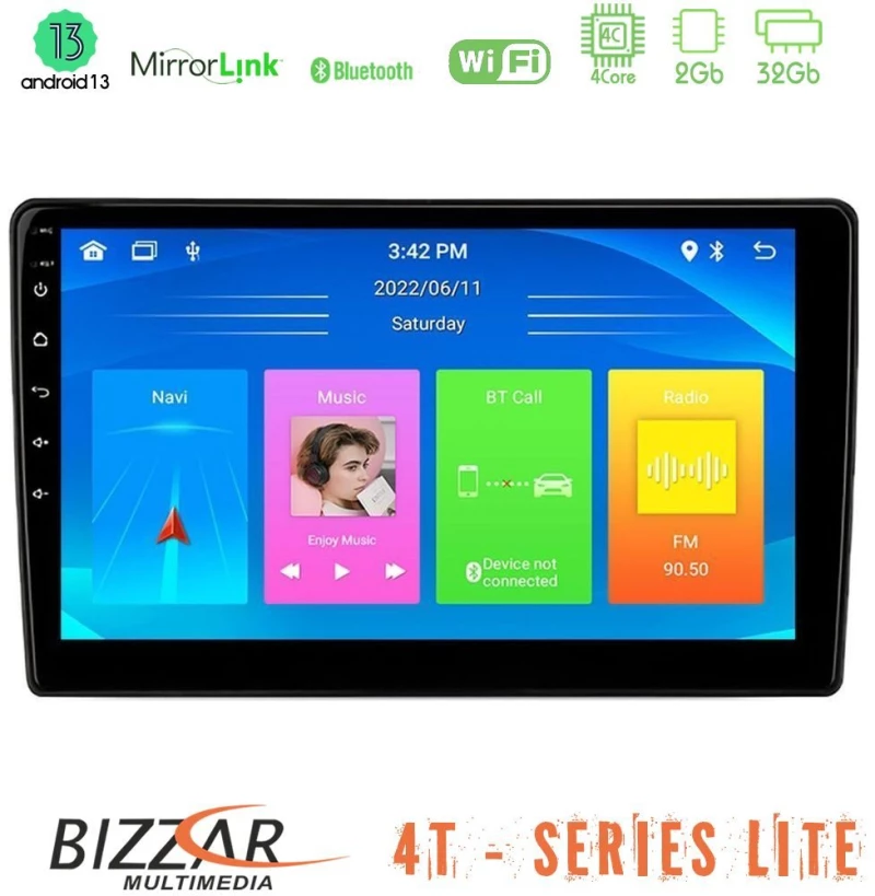 Bizzar 4t Series Ford Transit Custom 2019 – 2024 4core Android13 2+32gb Navigation Multimedia Tablet 10" u-lvb-Fd1519