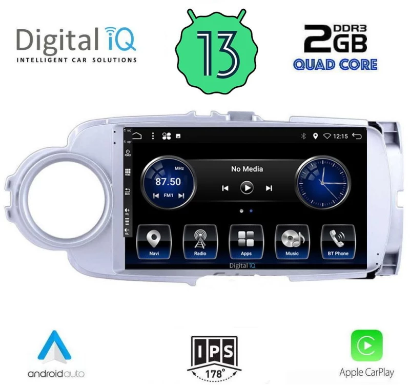 DIGITAL IQ BXH 3737_CPA (9inc) MULTIMEDIA TABLET for TOYOTA YARIS mod. 2011-2015