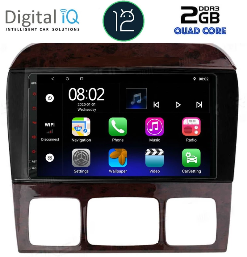 DIGITAL IQ RTB 2426_GPS (9inc) MULTIMEDIA TABLET OEM MERCEDES  S  W220  mod. 1998-2005