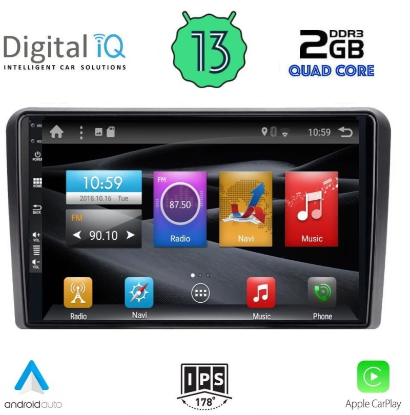 DIGITAL IQ BXH 3451_CPA (10inc) MULTIMEDIA TABLET for NISSAN MICRA mod. 2014-2017
