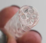 Γυάλινη Τζιβάνα Regular 12mm με Στρογγυλό Επιστόμιο 7 Holes Clear - 1 τεμ.