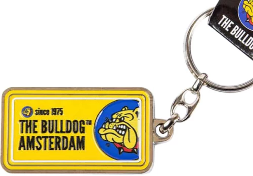 The Bulldog Amsterdam Μεταλλικό Μπρελόκ Licence Plate - Κίτρινο