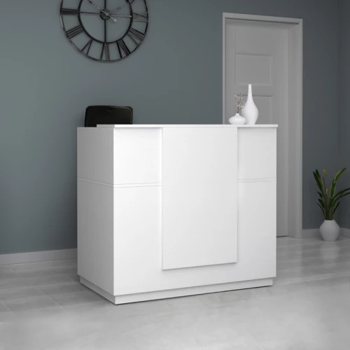 504711 ΓΡΑΦΕΙΟ ΥΠΟΔΟΧΗΣ - RECEPTION GEMINI MEGAPAP ΧΡΩΜΑ ΛΕΥΚΟ 120X70X110ΕΚ.