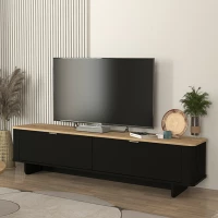 519096 ΕΠΙΠΛΟ ΤΗΛΕΟΡΑΣΗΣ BOHEMA MEGAPAP ΧΡΩΜΑ ΜΑΥΡΟ - SEPET OAK 180X47X45,6ΕΚ.