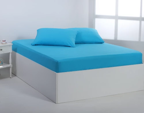 Βαμβακερό σεντόνι essentials (105cm x 200cm + 35cm) river blue - -