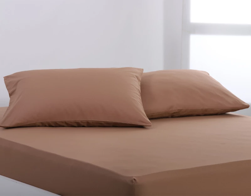 Βαμβακερό σετ μαξιλαροθήκες essentials (52cm x 72cm ) praline - -