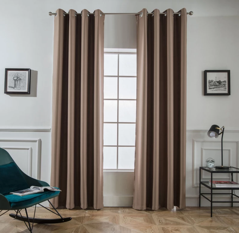 Κουρτίνα Συσκότισης με Τρούκς (140X265) Mcdecor Blackout Καφέ - MCDECOR - -