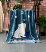 Κουβέρτα Βελουτέ Bebe (100X130) Mcdecor Family Blue - MCDECOR - -