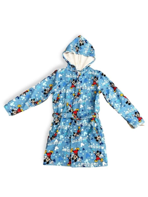 Μπουρνούζι Disney Home Mickey Sky Blue 100% Microfiber Sky Blue - 3-4