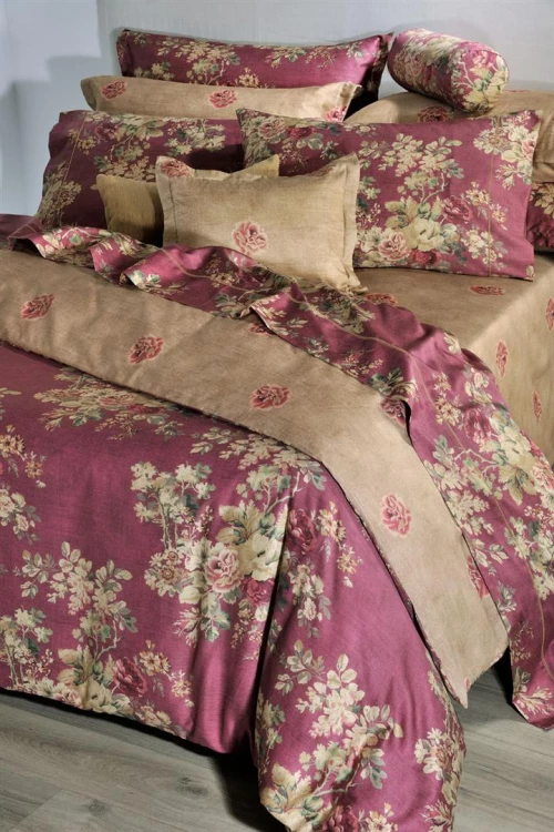 Σετ Σεντόνια Down Town S-886 English Flower Red - King 280x290