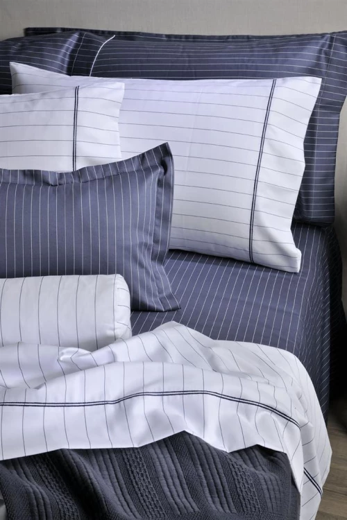 Σετ Σεντόνια Down Town S-883 Pin Stripe Blue - Ημίδιπλο 200 x 280