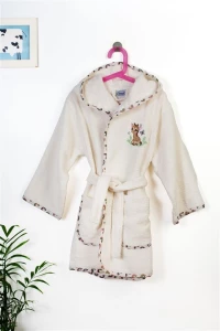 Μπουρνούζι Με Κέντημα kids Giraffe 173 Size: 04 Ecru-Multi 100% Cotton - -