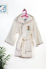 Μπουρνούζι Με Κέντημα kids Giraffe 173 Size: 04 Ecru-Multi 100% Cotton - -
