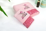 Πετσέτα Με Κέντημα Σετ 2 τεμ bebe Deer 196 30X50,70X140 Pink 100% Cotton - -