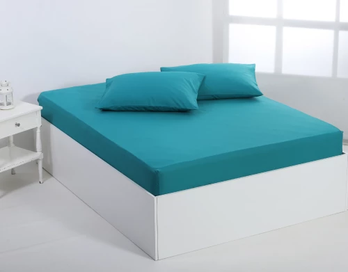 Βαμβακερό σεντόνι essentials (165cm x 267cm) teal blue - -