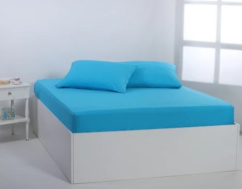 Βαμβακερό σεντόνι essentials (225cm x 267cm) river blue - -