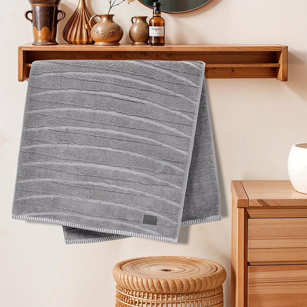 LINO Πετσέτα Προσώπου (50x100) Loomline Γκρι Γκρι 50Χ100
