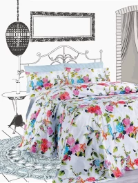 ΠΑΠΛΩΜΑ PRIMAVERA 240Χ250CM 2*50X70CM 144TC 100% COTTON - -