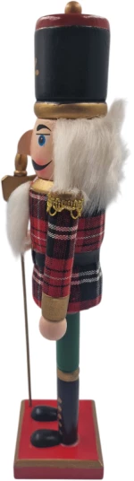 Christmas Solid Wood Καρυοθραύστης Βασιλιάς Red_Gold με τσεκούρι 30 εκ Oem