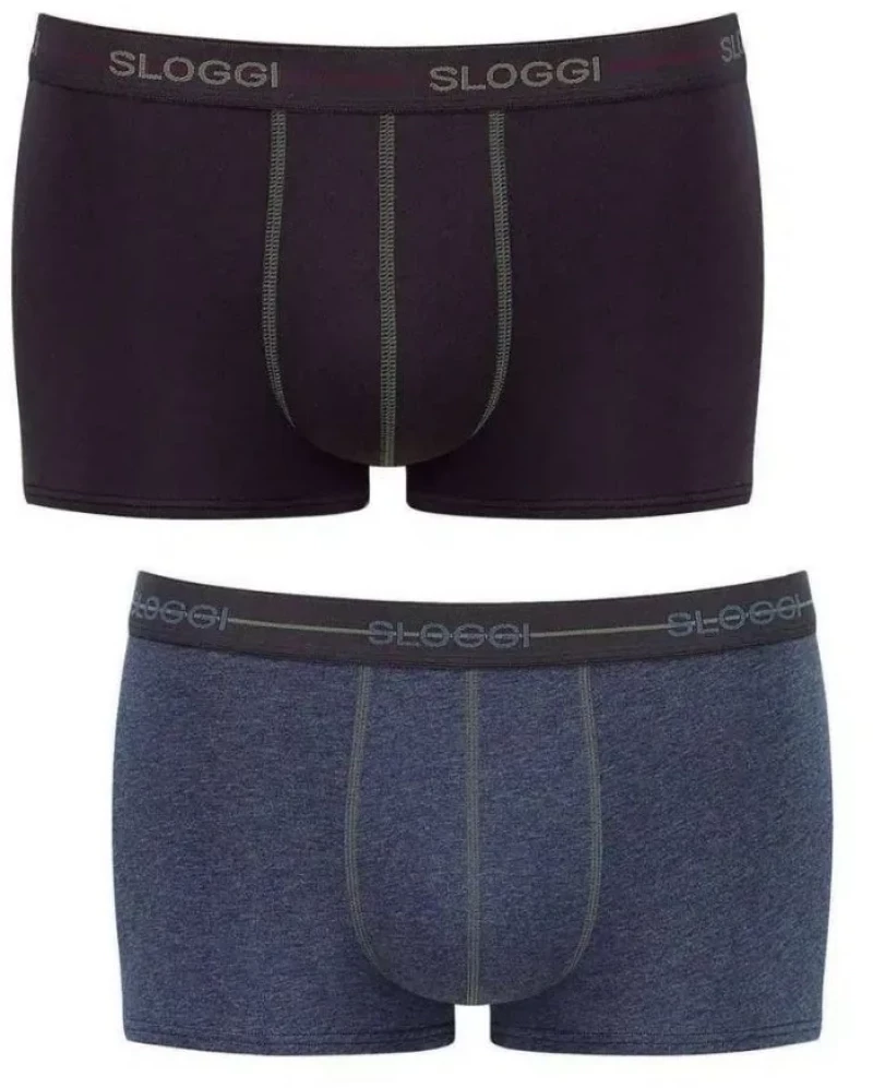 Boxer Sloggi Men Start Hipster 2Pack 10206968-V004 - ΑΝΘΡΑΚΙ-ΜΠΛΕ