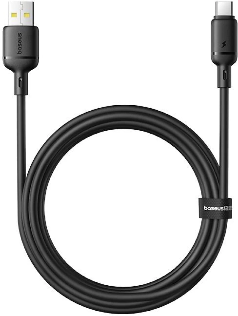BASEUS SILKY SERIES ΚΑΛΩΔΙΟ ΓΡΗΓΟΡΗΣ ΦΟΡΤΙΣΗΣ, USB TO TYPE-C, 2m, 100W, ΜΑΥΡΟ