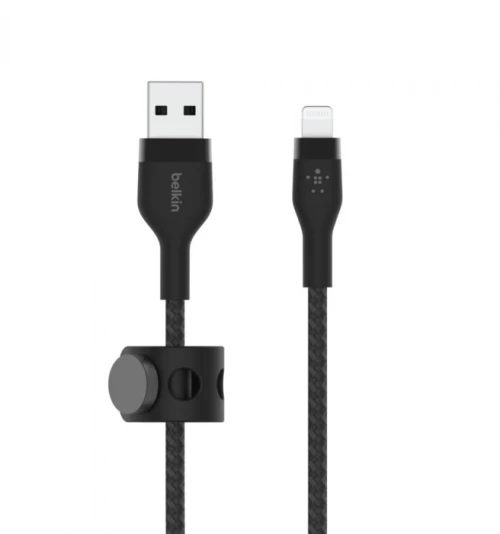 Belkin CAA010bt3MBK BOOST CHARGE™  USB-A to LTG_Braided silicone, 3M, Black