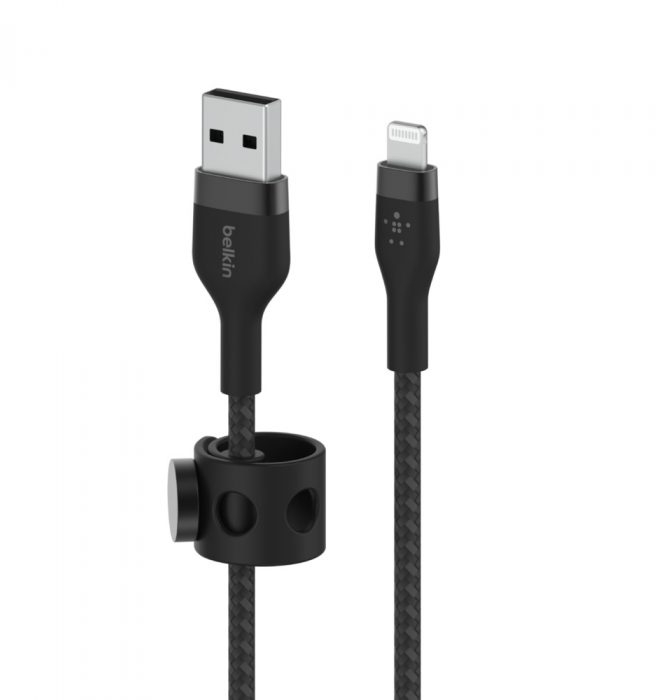 Belkin CAA010bt3MBK BOOST CHARGE™  USB-A to LTG_Braided silicone, 3M, Black