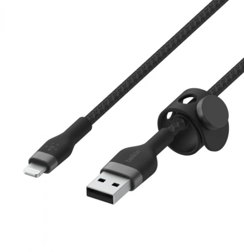 Belkin CAA010bt3MBK BOOST CHARGE™  USB-A to LTG_Braided silicone, 3M, Black