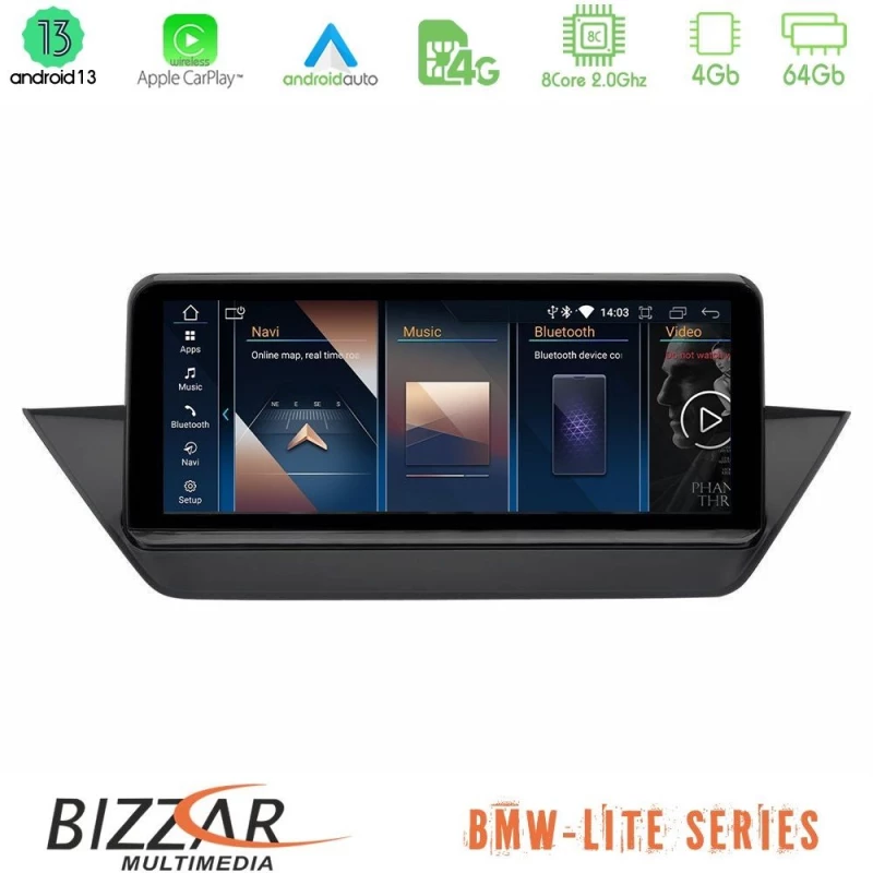 Bizzar Lite Series bmw x1 e84 (με Εργ.οθόνη) Android13 8core (4+64gb) Navigation Multimedia 10.25″ hd u-Bm66336u