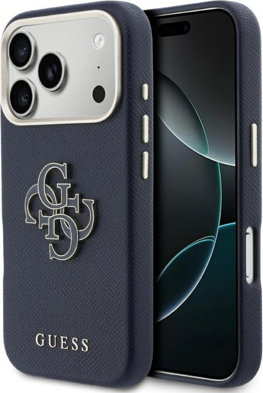 Guess Fw Resin Logo Back Cover Θήκη για Apple iPhone 17 Pro - Blue