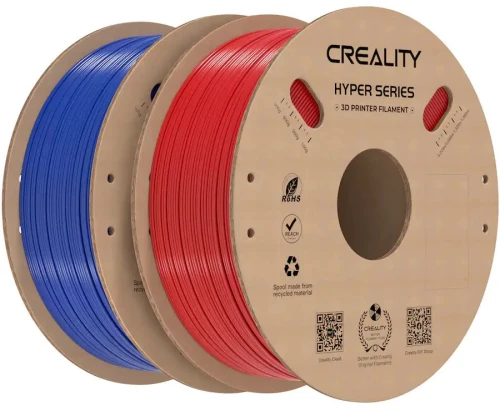 Creality Hyper-PETG Value Pack 2kg Red & Blue 3D Printer Filament, fast print, 2kg 1.77