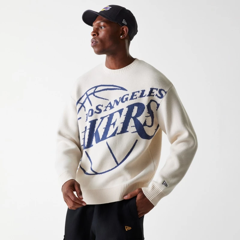 NEW ERA NBA KNIT SWEATER LOSLAK  LTC 60684350 NEW ERA Μπεζ