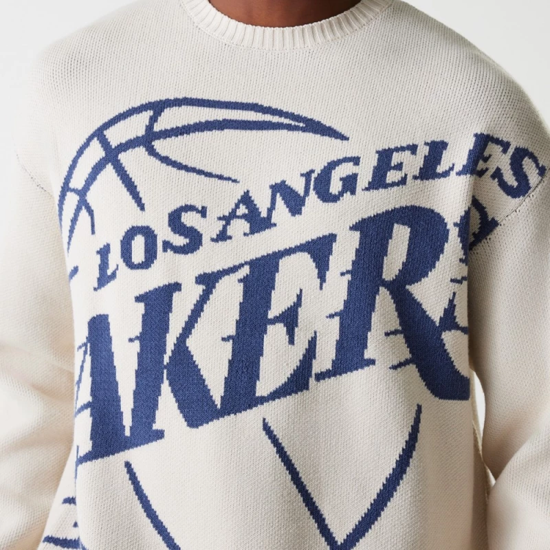 NEW ERA NBA KNIT SWEATER LOSLAK  LTC 60684350 NEW ERA Μπεζ