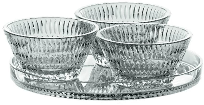 Πιατέλα & Μπωλ Σερβιρίσματος Ethno (Σετ 4Τμχ) 105766 22cm/11cm 190ml Clear Nachtmann Κρύσταλλο