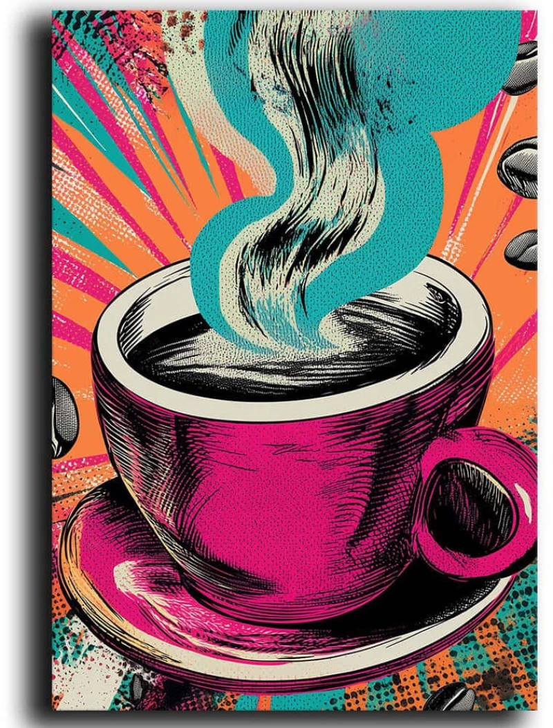 Πίνακας Καμβάς Pop 649THL1200 70x100cm Multi Wallity Κάθετοι Ξύλο, Καμβάς