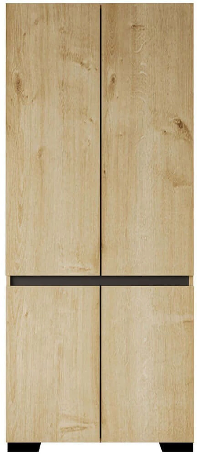 Ντουλάπα Δίφυλλη Floransa 469ORN1112 90x52x210cm Oak-Anthracite Δίφυλλη