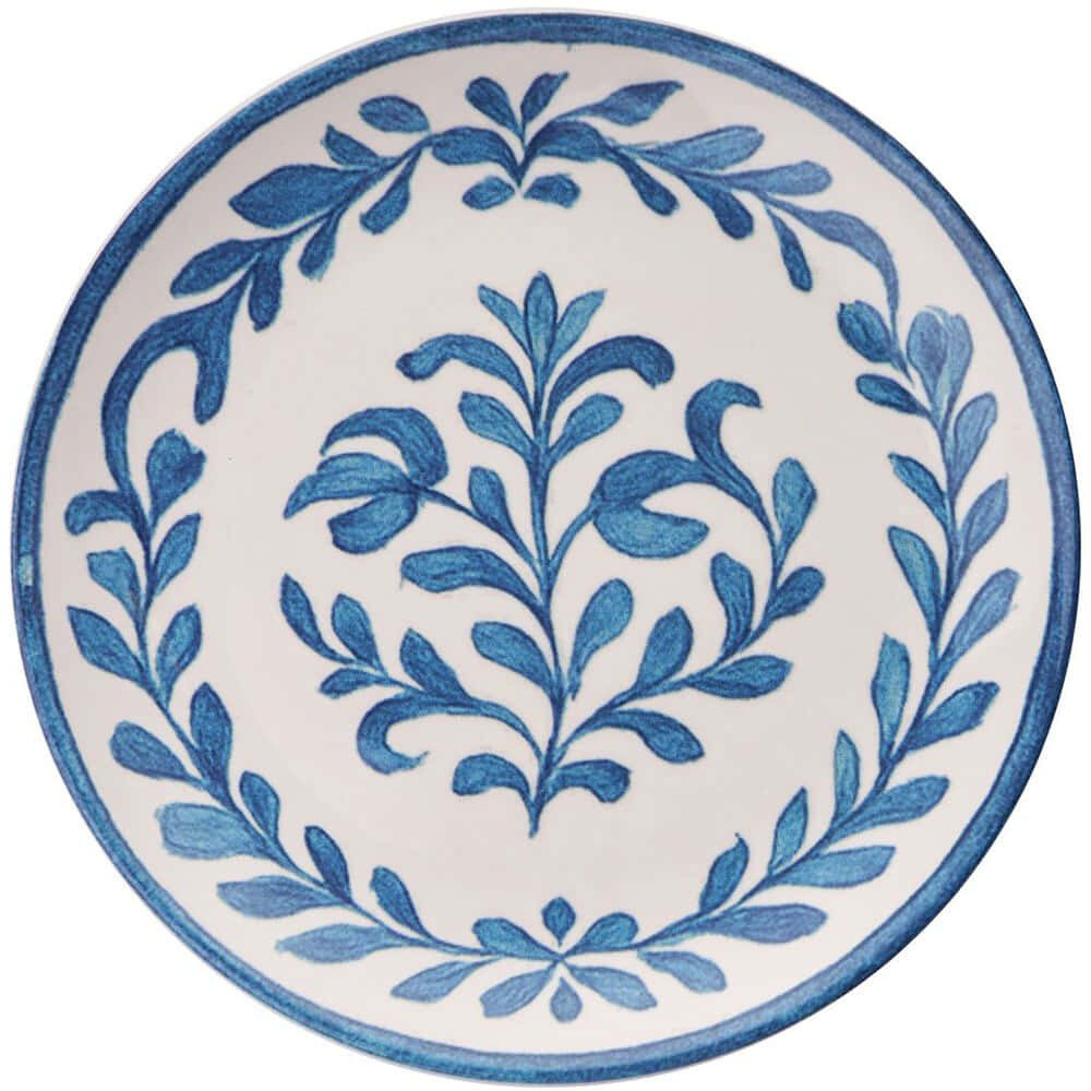 Πιάτο Ρηχό Plain Old (Σετ 6Τμχ) 471PST1152 25,5x25,5x2,5cm Blue-White Hermia Κεραμικό
