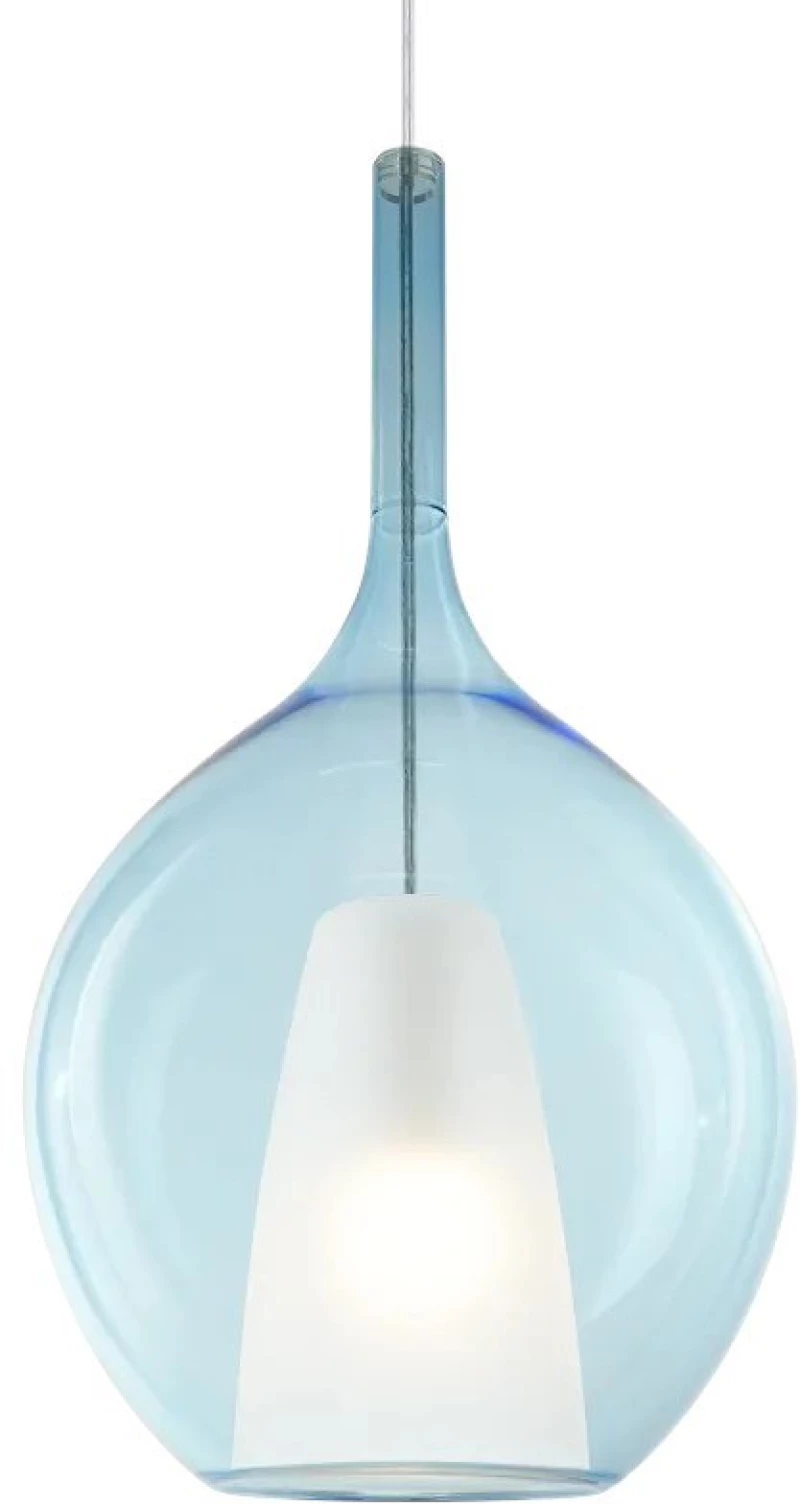 Φωτιστικό Οροφής Κρεμαστό Kalique-2 359694 E27 28x256,5cm Light Blue Ideal Lux