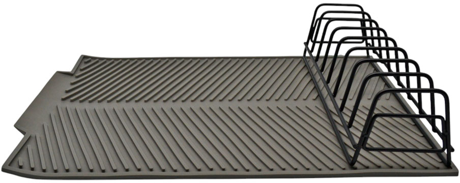 ΠΙΑΤΟΘΗΚΗ ΜΕΤΑΛΛΙΚΗ ΜΕ ΔΙΣΚΟ ΣΙΛΙΚΟΝΗΣ ΣΕ ΓΚΡΙ ΧΡΩΜΑ 42x33x8εκ.  - Ankor 841837