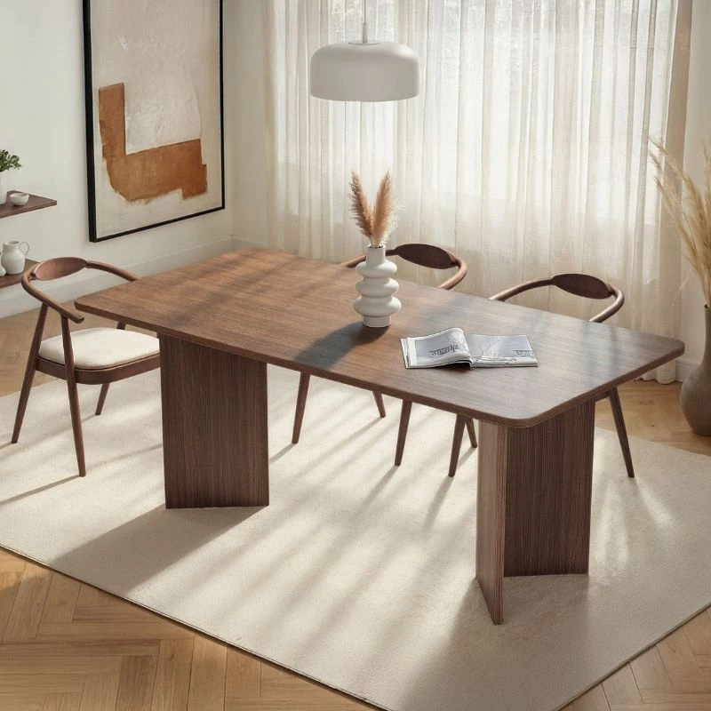 Τραπέζι Linza Megapap χρώμα καρυδί 180x90x75εκ. | GP052-0243,2