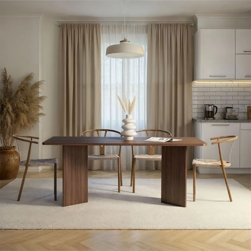 Τραπέζι Linza Megapap χρώμα καρυδί 180x90x75εκ. | GP052-0243,2