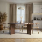 Τραπέζι Linza Megapap χρώμα καρυδί 180x90x75εκ. | GP052-0243,2