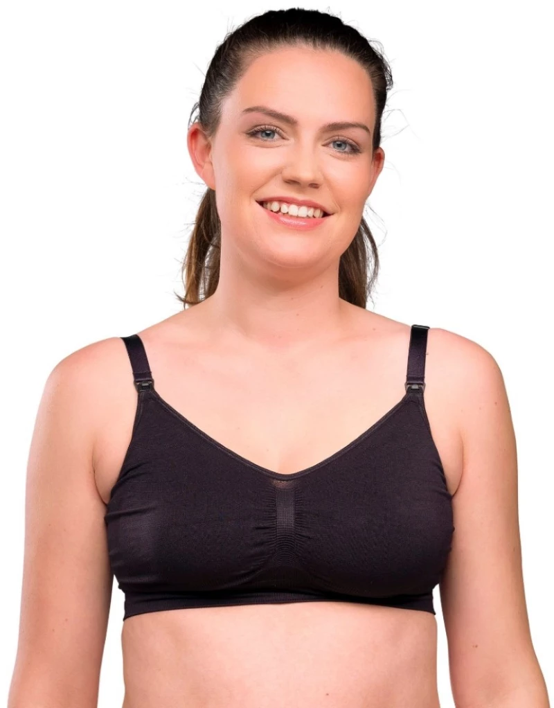 Carriwell 2 Pack Σουτιέν Θηλασμού Χωρίς Ραφές (Μαύρο/Μπεζ) - S/M CW308511