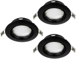 Φωτιστικό Χωνευτό Eglo 900752 PENETO Μαύρο Ματ (Black Mat) 3000K